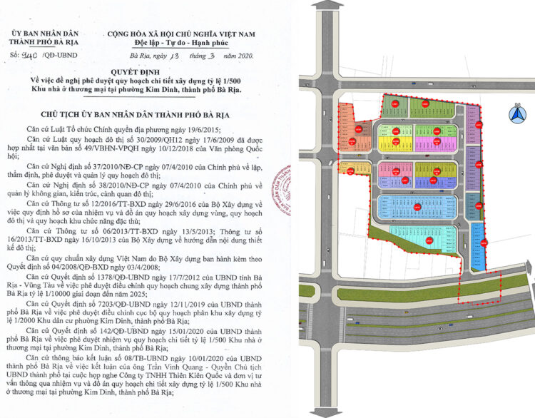 dự án galaxy boulevard được ubnd tỉnh bà rịa - vũng tau phê duyệt quy hoạch 1/500 ngày 13-3-2020