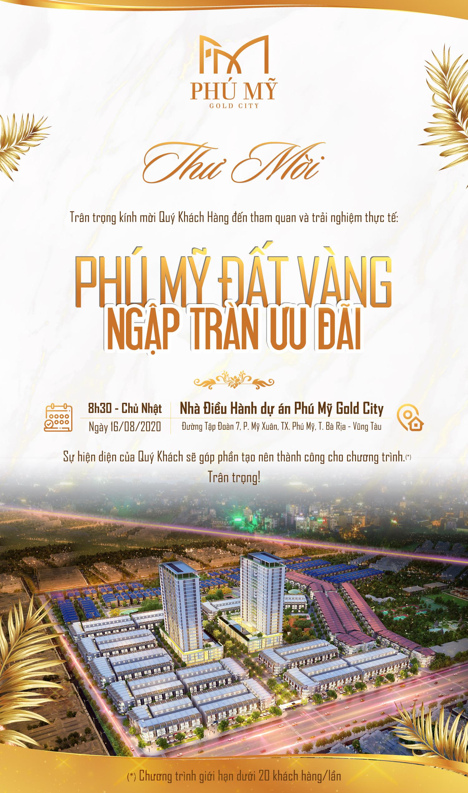 giới thiệu dự án phú mỹ gold city, chính sách ưu đãi khủng trong ngày 16-8-2020